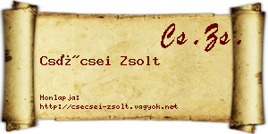 Csécsei Zsolt névjegykártya