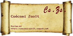 Csécsei Zsolt névjegykártya